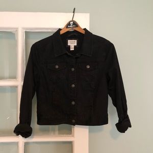 F21 black denim jacket